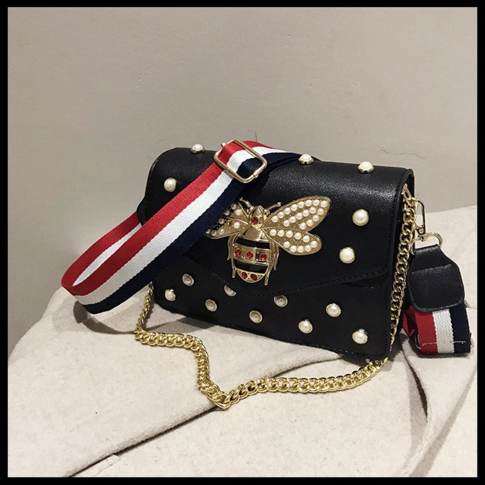 NEW AVA Pearl Bee Shoulder Bag Crossbody - Picture 11 of 14